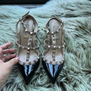 Valentino Rockstud Caged 100 Patent Pump size 35.5